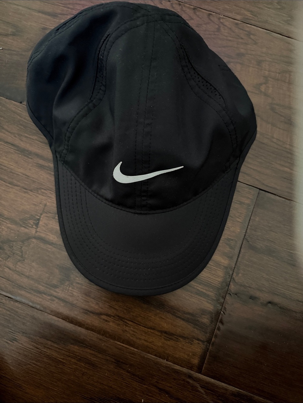 Nike Black Hat with White Swoosh - NWOT